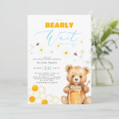 デイジー、はちみつ&ベビーベアベビーシャワー 招待状 (スタンド正面)