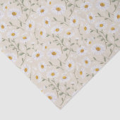 デイジー（アーモンド） – 水彩フローラルパターン 薄葉紙 (詳細)