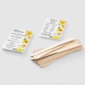 デイジー&イエローサマーフラワーズ結婚式 プログラム ハンドファン (組立なし)