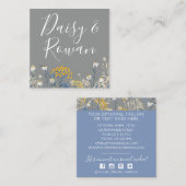 デイジー&イエローローローワンベリーフローラソーシャルメディア スクエア名刺 (正面/裏面)