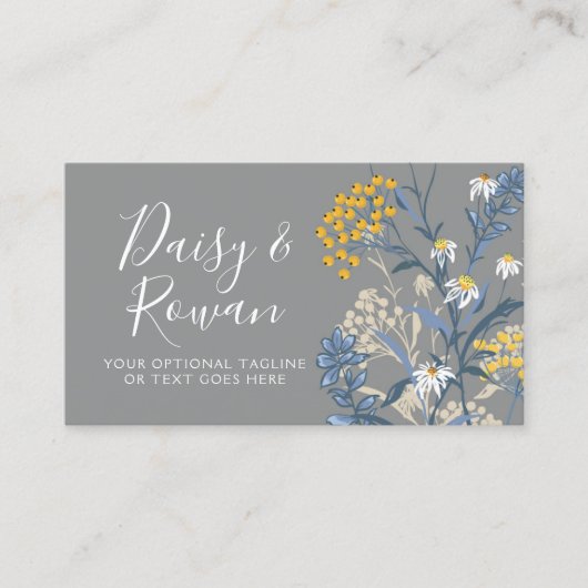 デイジー&イエローローローワンベリーフローラソーシャルメディア 名刺 (正面)