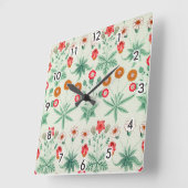 デイジー、ウィリアム・モリス スクエア壁時計 (傾斜)