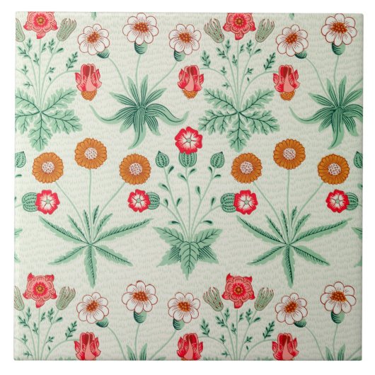 デイジー、ウィリアム・モリス タイル (正面)