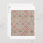 'デイジー'，ウィリアムMによって設計された最初の壁紙 ポストカード (正面/裏面)