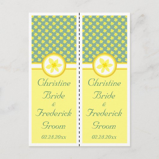 デイジー・ウェディング　記念２ｘブックマーク・ポストカード ポストカード (正面)