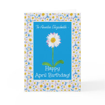 デイジー、エイプリル誕生日カードをパーソナライズ
