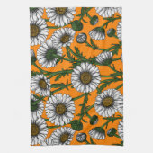 デイジー（オレンジ） キッチンタオル (縦)