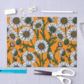 デイジー（オレンジ） 薄葉紙 (クラフト)