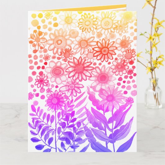 デイジー カード (黄色い花)