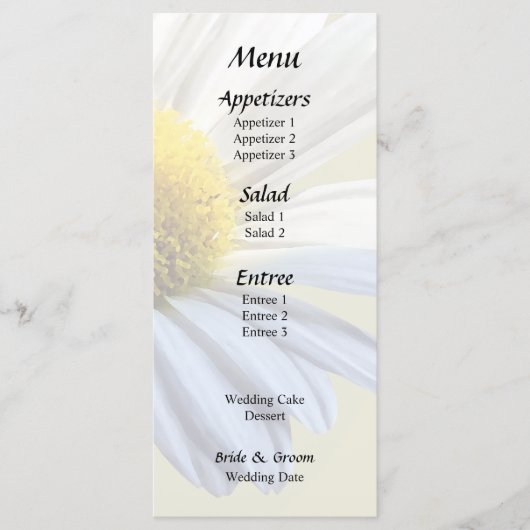 デイジー シャドウ アンド ライト メニュー (正面)