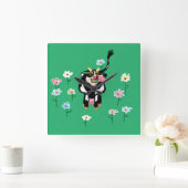 デイジー スクエア壁時計 (ホーム)