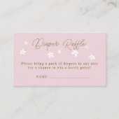 デイジー スプリング ピンク ボーホー ガール シャワー おむつくじ エンクロージャーカード (正面)