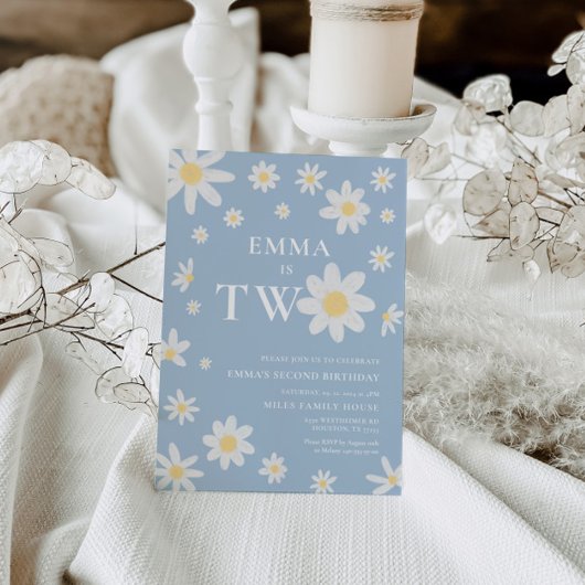デイジー ダスティーブルー セカンド 2歳の誕生日 招待状