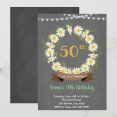 デイジー テーマの招待状 招待状 (正面/裏面)