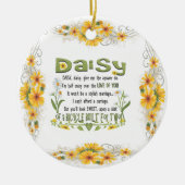 デイジー、デイジーは答えが私を与えます! セラミックオーナメント (正面)
