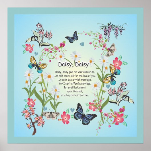 デイジー、デイジー、私与えの答え曲を行う ポスター (正面)