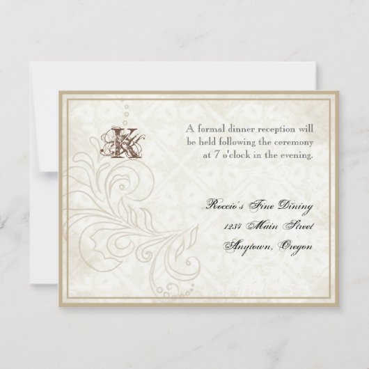 デイジー，パンジー，バラnバタフライ – ウェディングレセプション 招待状 (正面)