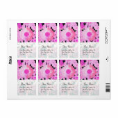 デイジー、ピンクの白い黒 ラベル (フルシート)