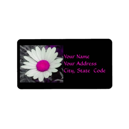 デイジー（ピンク）住所 シール (正面)