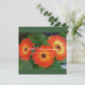 デイジー フラワーの結婚記念日 招待状 (スタンド正面)