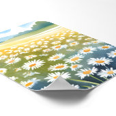 デイジー | フラワーメドウ絵を描フローラ ポスター (角)