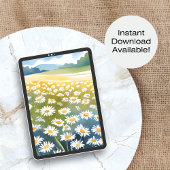 デイジー | フラワーメドウ絵を描フローラ ポスター