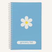 デイジー フラワー キッチン収納カスタムデザイン ノートブック (正面)