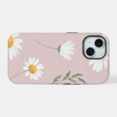 デイジー フラワー シームレス パターン iPhone 15ケース (裏面横)