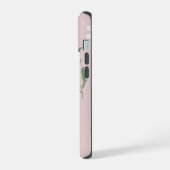 デイジー フラワー シームレス パターン iPhone 15ケース (左側面)