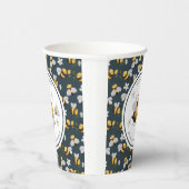 デイジー フラワー ハチミツバチ 赤ちゃん歓迎会 紙コップ (右)