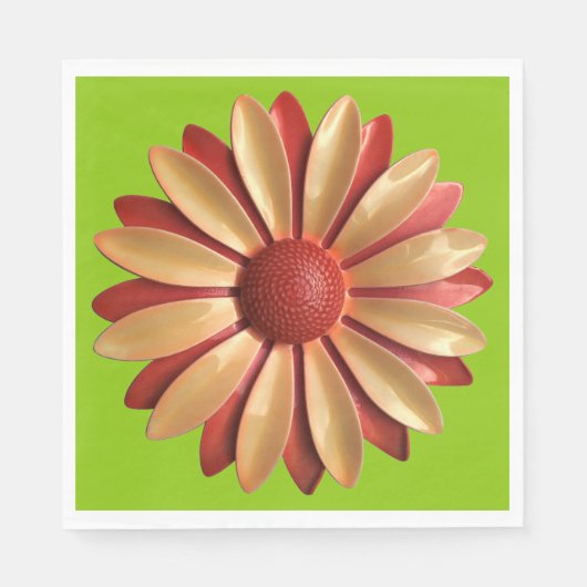 デイジー フラワー - フラワリー 春 夏 ガーデン ウェディング スタンダードランチョンナプキン (正面)