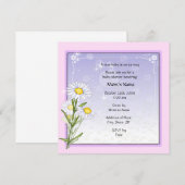 デイジー フラワー ベイビー シャワーの招待状 招待状 (正面/裏面)