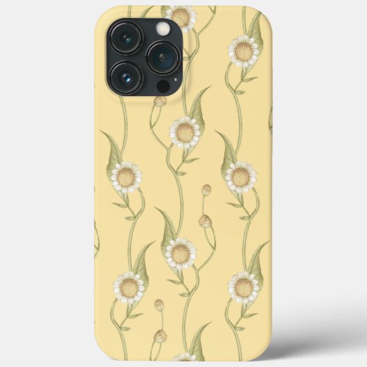 デイジー フラワー モノグラム イエロー ユニーク Case-Mate iPhoneケース (裏面)