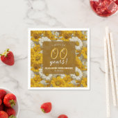 デイジー フローラル 50回目 誕生日 お祝い スタンダードカクテルナプキン (インサイチュ)