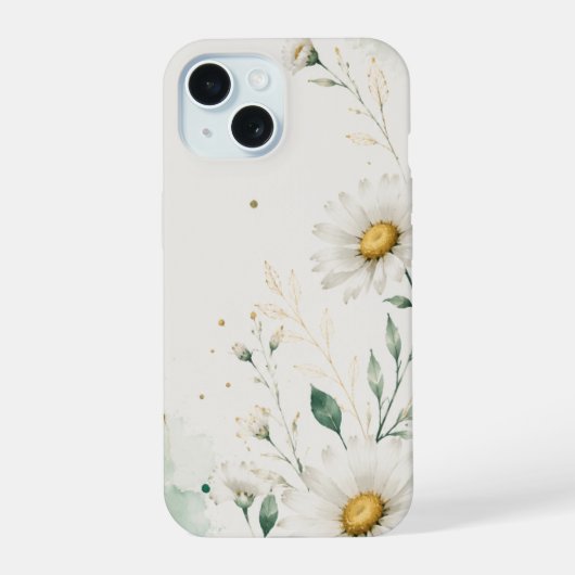 デイジー フローラル iPhone 15ケース (裏面)