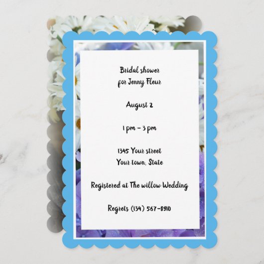 デイジー ブライダルシャワー 夏の招待状 招待状 (正面/裏面)