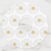 デイジー ブルーム フラワー デイジー ガーデン パーティー フローラル ワイングラスタグ (裏面)