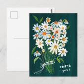 デイジー ブーケ 手描き グワッシュ 感謝 ポストカード (正面/裏面)