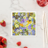 デイジー、プリムローズ、スイセンの花 スタンダードカクテルナプキン (インサイチュ)