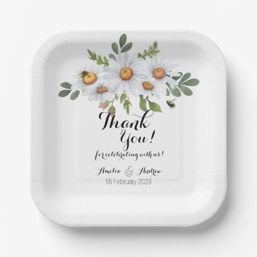 デイジー-プレート ペーパープレート (正面)