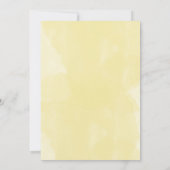 デイジー ホワイト イエロー 花のタイポグラフィ セーブザデート (裏面)