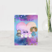 デイジー、ホープ信仰愛ママの誕生日カード カード (正面)