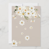 デイジー ボーホー ワイルドフラワー モダン ブライダル シャワー 招待状 (裏面)