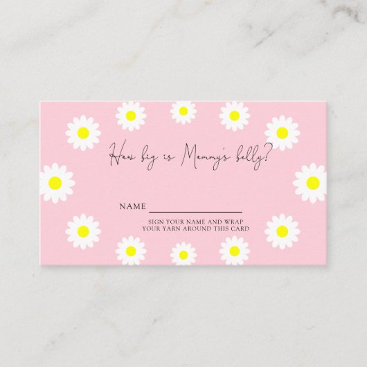 デイジー – ママのお腹の大きさ エンクロージャーカード (正面)