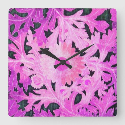 デイジー/マーガレット/MARGHERITA スクエア壁時計 (正面)