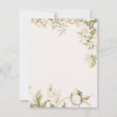 デイジー、リリー·オブ·ザ·バレー·オン·ベージュ色·ウエディングRSVP 招待状 (裏面)