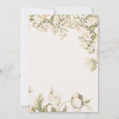 デイジー、リリー·オン·ザ·バレー·オン·ベージュ色結婚ズ 招待状 (裏面)