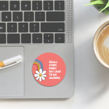 デイジー&レインボー付きセルフモチベーションのシール