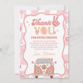 デイジー&レトロヴァンパステルグルーヴィー1st誕生日 サンキューカード (正面)