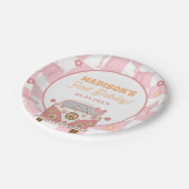 デイジー&レトロヴァンパステルグルーヴィー1st誕生日 ペーパープレート (アングル)